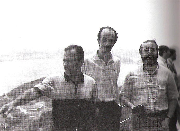 Paolo Borsellino, Giuseppe Aiala e Giovannni Falcone / Foto: ArchivioAntimafia 